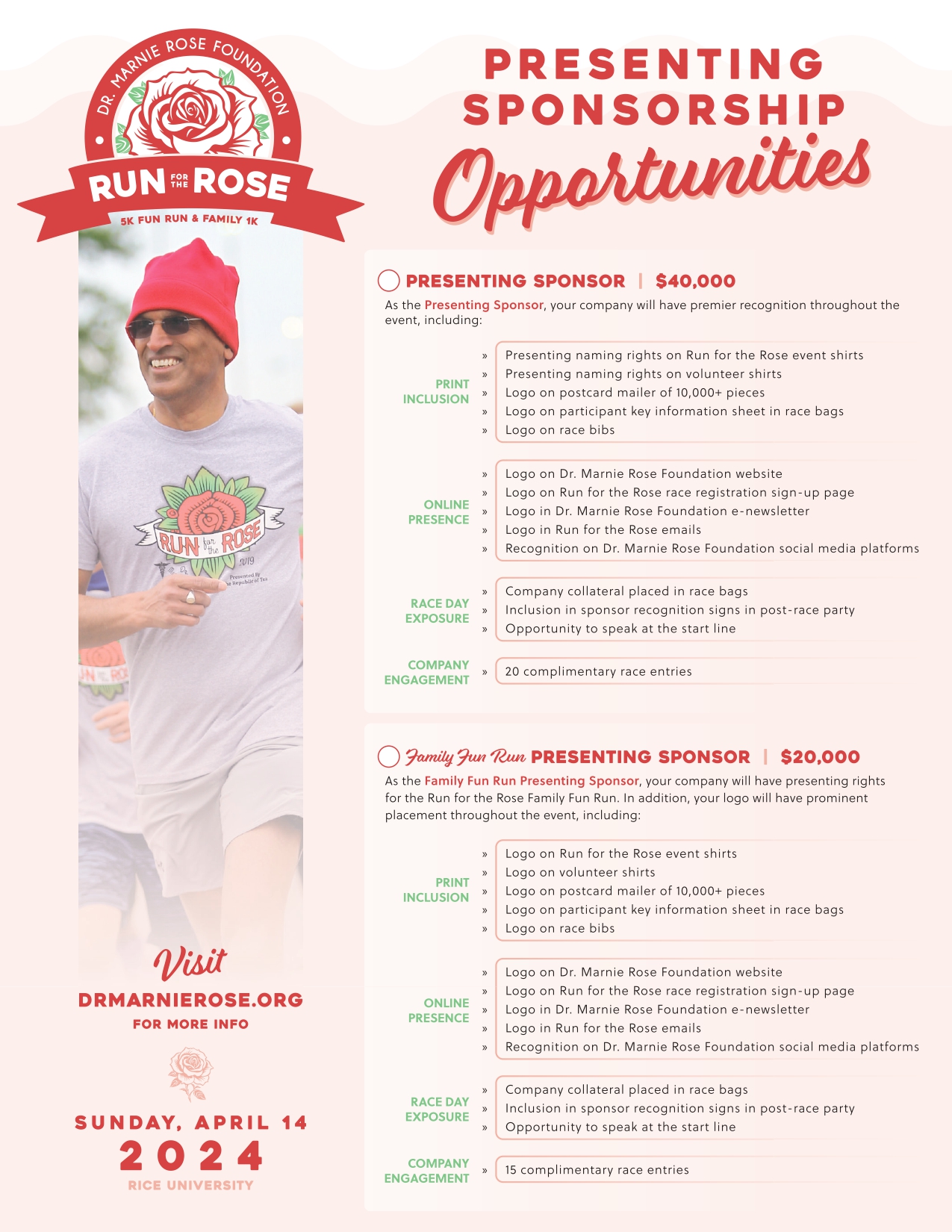 RunfortheRose 2024 Presenting Sponsor Opportunities